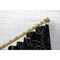 Kingston Brass 6072 Stainless Steel Adjustable Tension Shower Curtain Rod with Rings, Brushed Brass SCC3117 - alternate 2